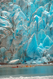 Holegate Glacier with kayaks. Image 246.