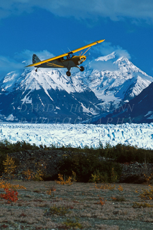 Piper PA-12 near Matanuska Glacier, Alaska. Image 489.