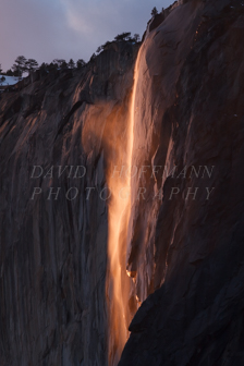 Yosemite Firefall. Horsetail Falls, Yosemite. Image IMG_2655.